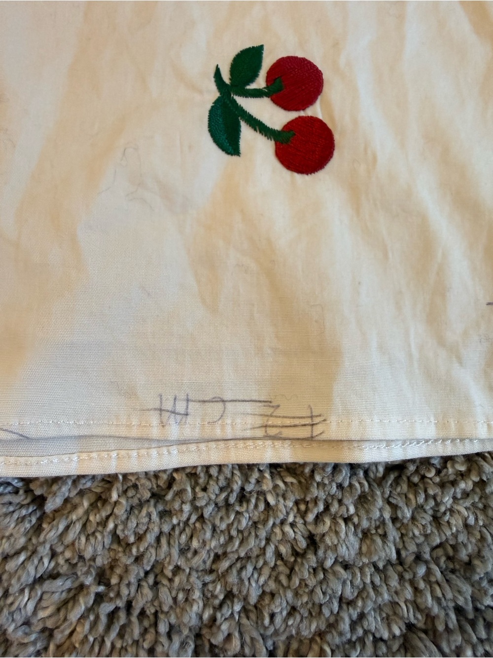 Betsey Johnson Cream Halter Sundress with Red Cherry Print Pinup Vintage Y2K - Picture 5 of 5